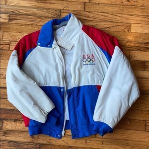 Vintage 80’s USA Olympics bomber jacket